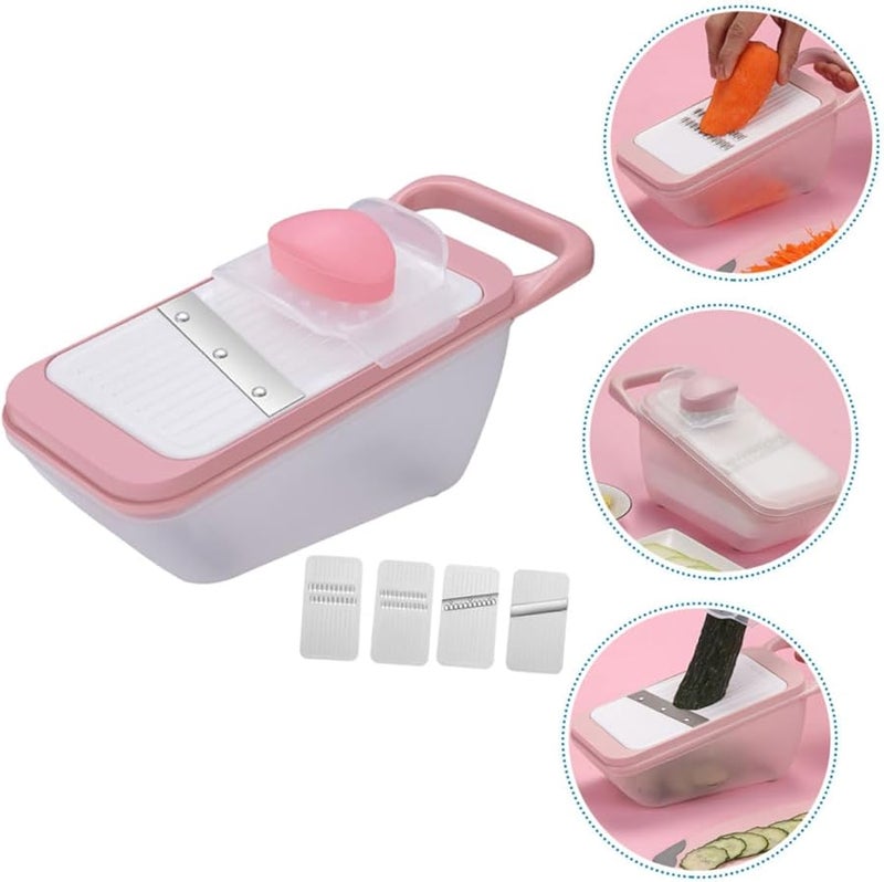 Multifunctional Vegetable Slicer Grater Set Manual Chopper Shredder with Sturdy Blades - Image 3